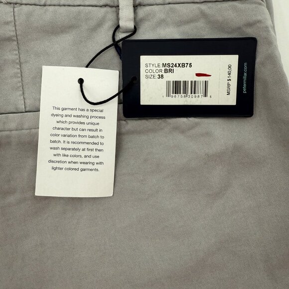 NWT Peter Millar Crown Crafted Shorts Men’s 38 Gray Flat Front Garment Dyed - Picture 6 of 10